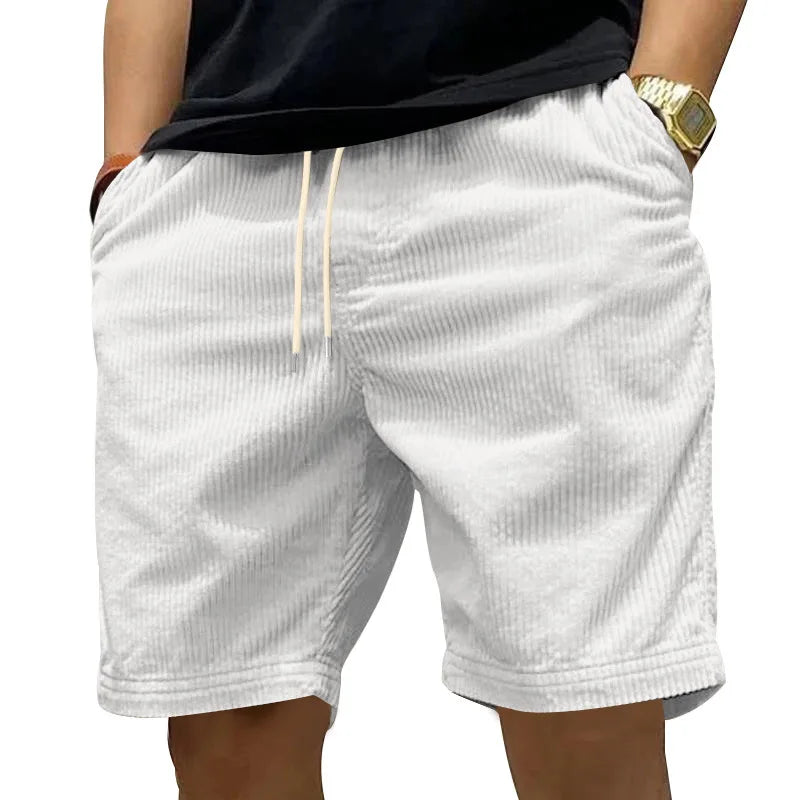 Anna | Ribbet fløjls shorts