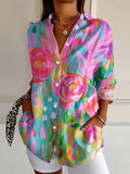 Noor | Bluse med farverigt print