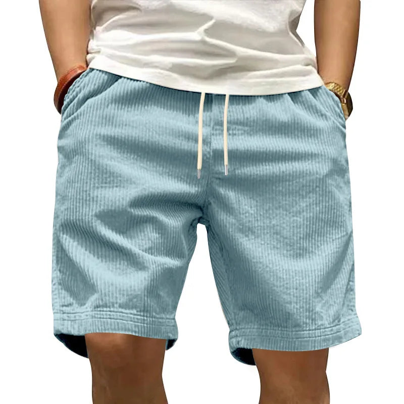 Anna | Ribbet fløjls shorts