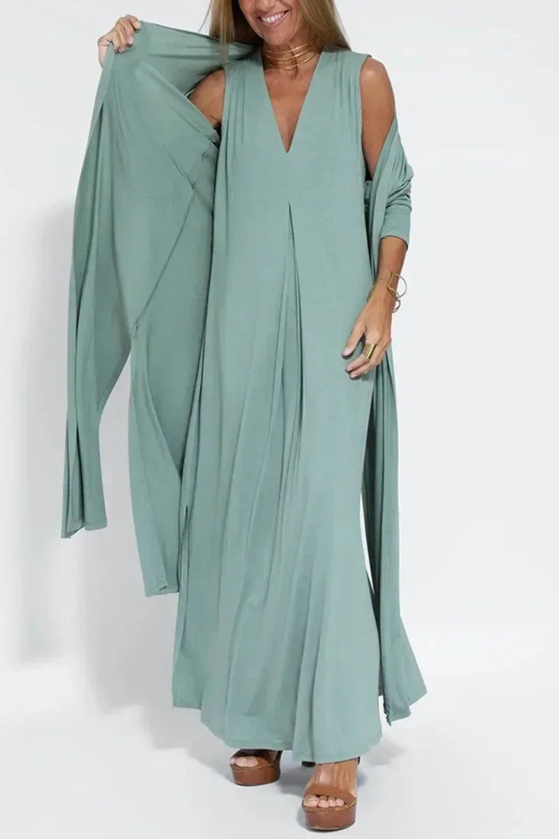 Sara | Moderigtig Sommerkjole med Cardigan