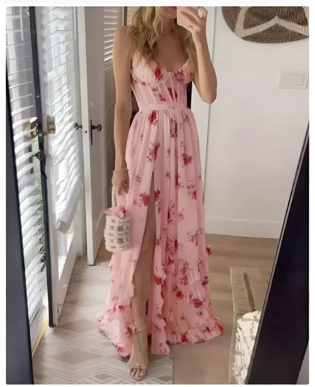 Anna | Lang blomsterkjole