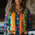 Vintagebluse med print
