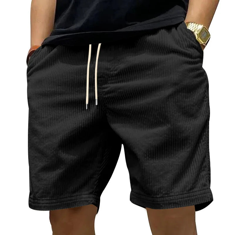 Anna | Ribbet fløjls shorts