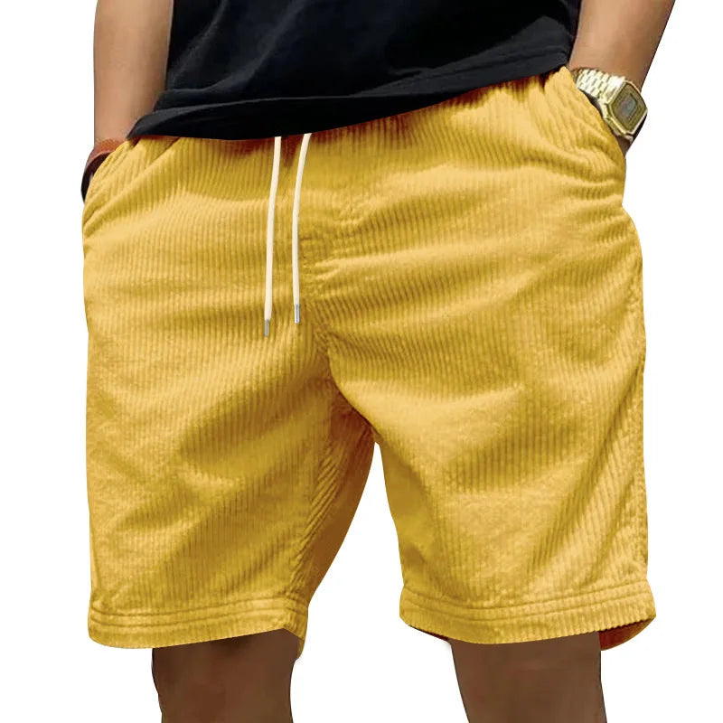 Anna | Ribbet fløjls shorts