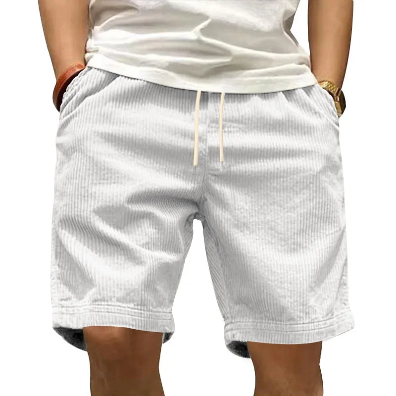 Anna | Ribbet fløjls shorts