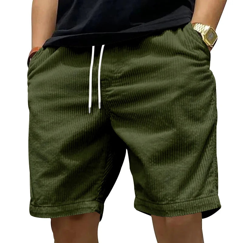 Anna | Ribbet fløjls shorts