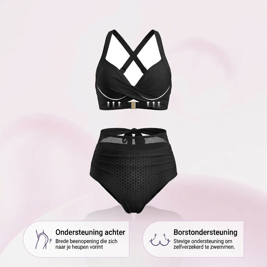 Sabine | Højtaljet Tummy Control-bikini i 2-i-1-design