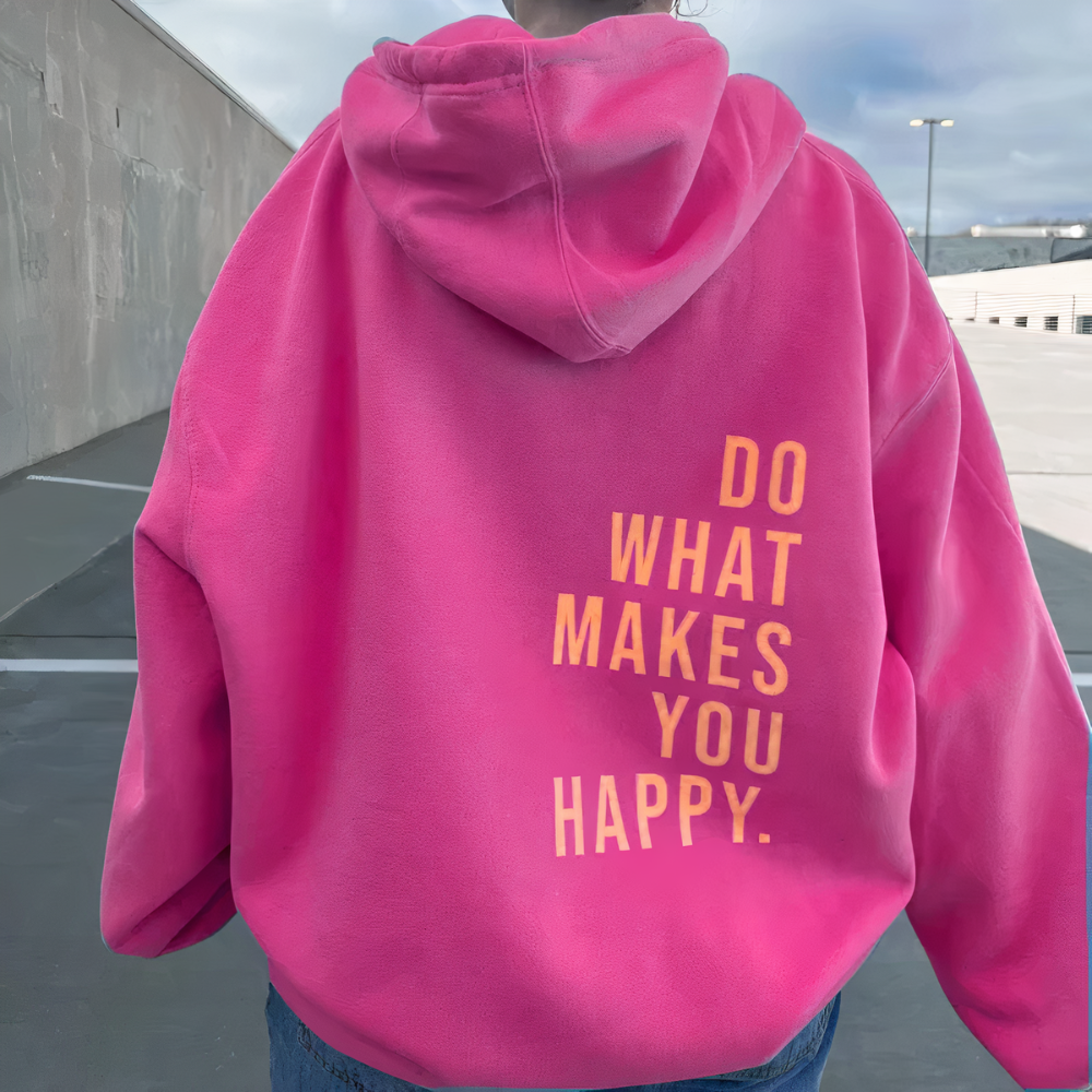 Happiness | Oversized Hættetrøje