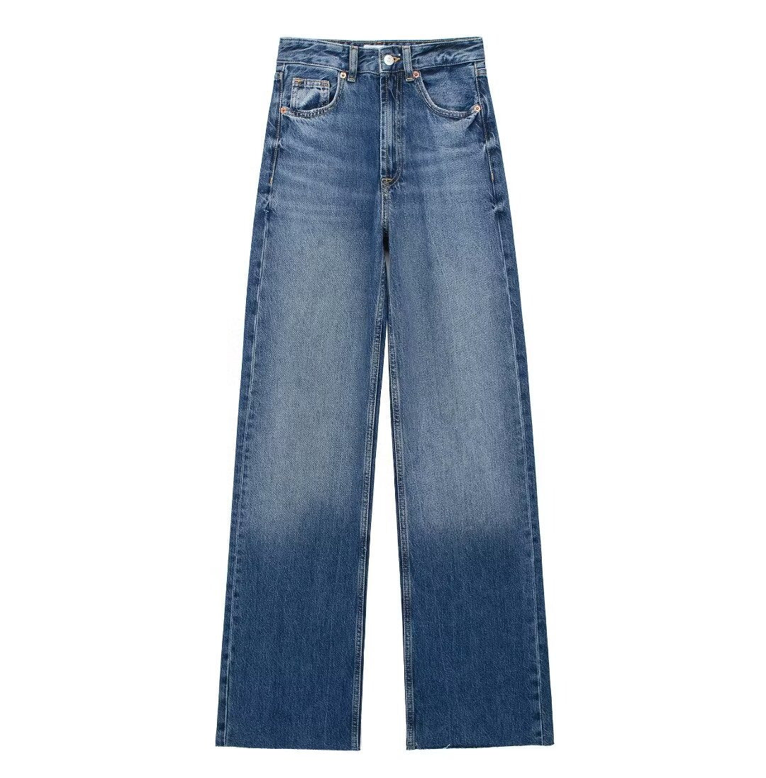 Laluna® | Blå Wide Leg Damebukser