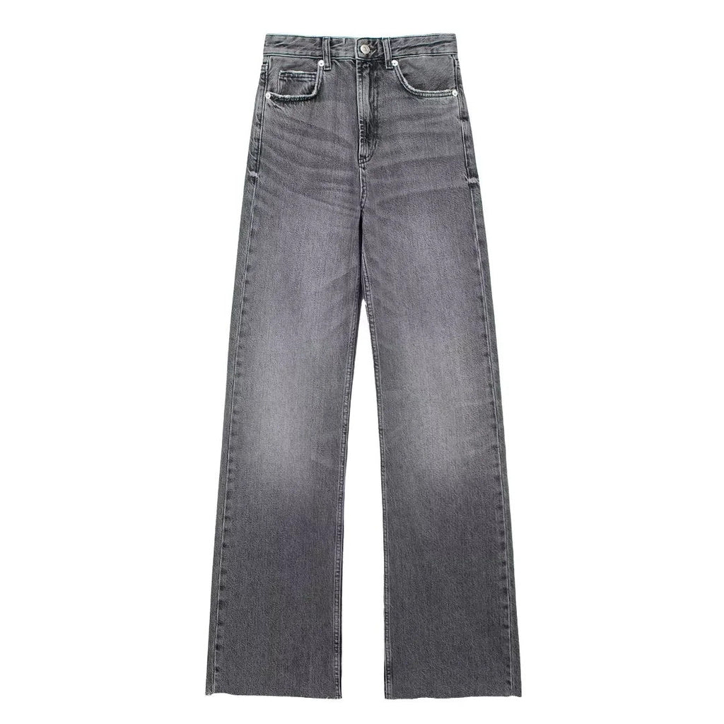 Laluna® | Grå Wide Leg Damebukser