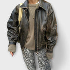 Macklyn™ - Vintage jeans med leopardmønster