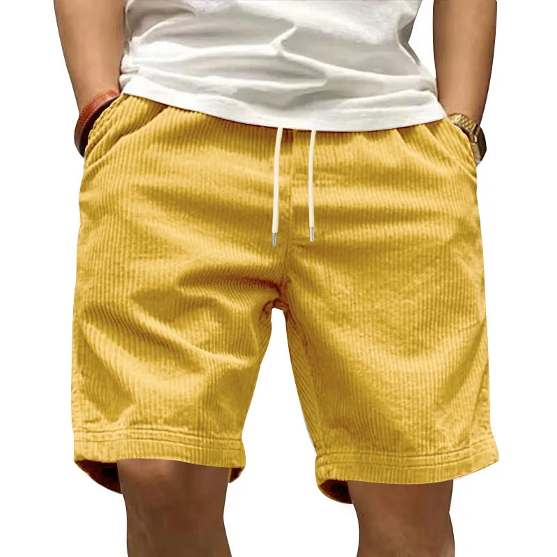 Anna | Ribbet fløjls shorts