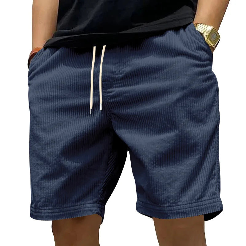 Anna | Ribbet fløjls shorts