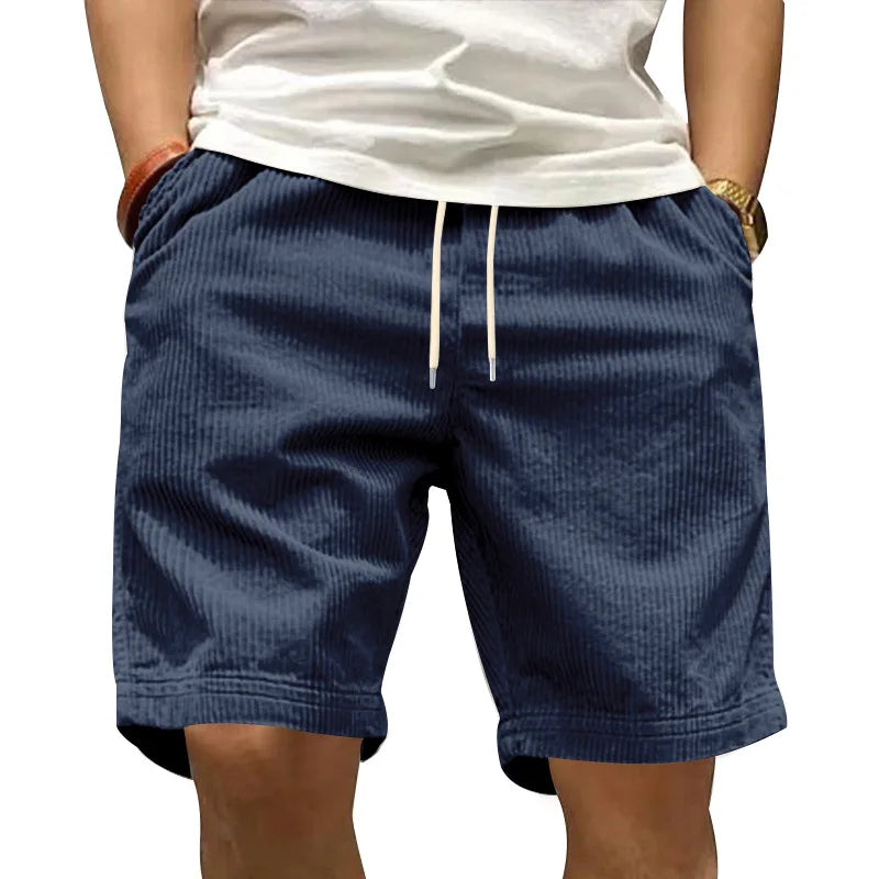 Anna | Ribbet fløjls shorts