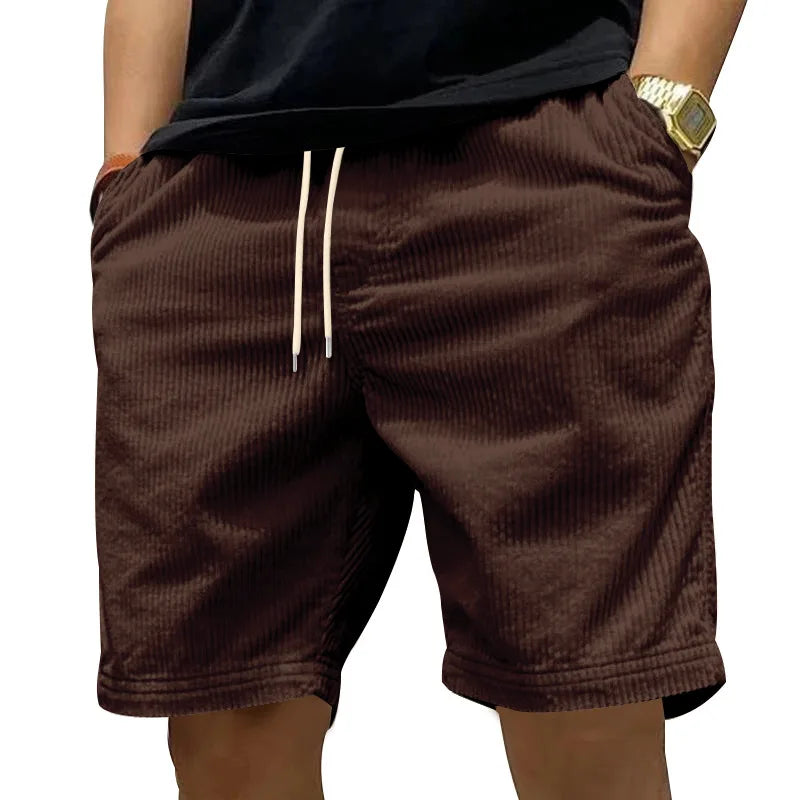 Anna | Ribbet fløjls shorts