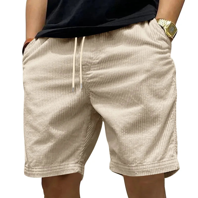 Anna | Ribbet fløjls shorts