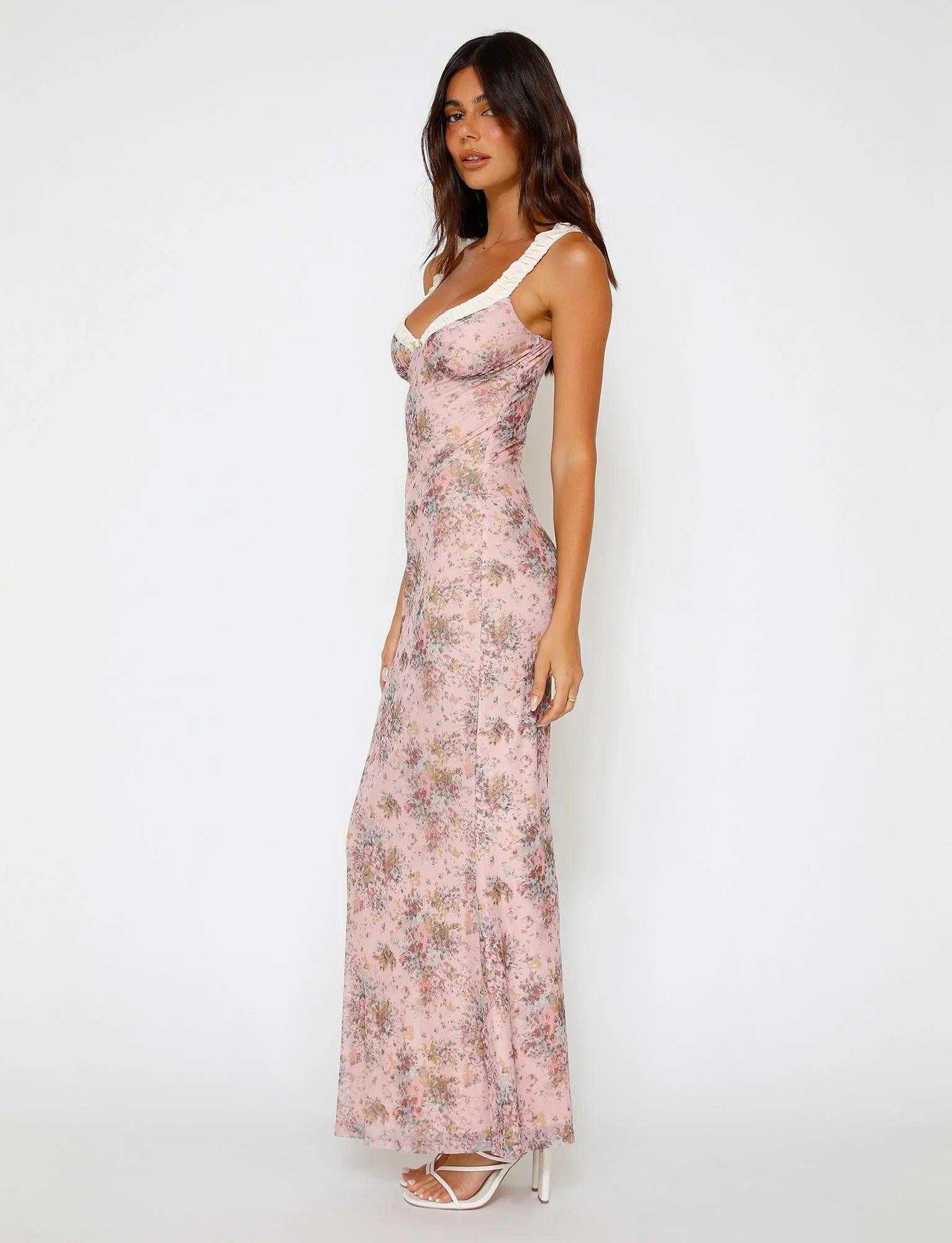 Esther | Rosa Camouflage Blomsterkjole