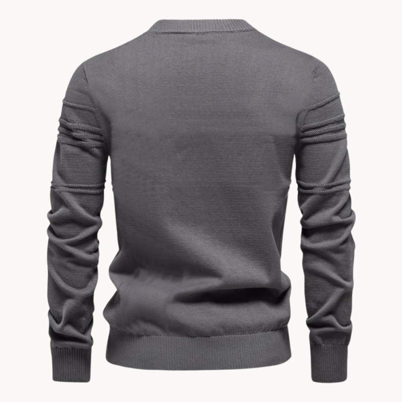 Laluna® | Stribet Herresweater i Bomuld