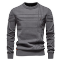 Laluna® | Stribet Herresweater i Bomuld