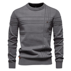 Laluna® | Stribet Herresweater i Bomuld