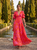 Olivia | Sommer maxikjole med blomsterprint