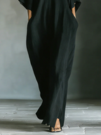 Alessandra • Lang, oversized, minimalistisk kjole