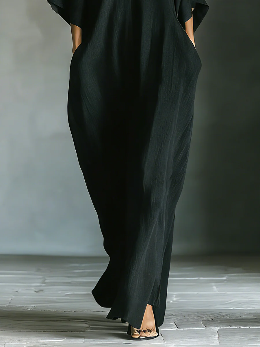 Alessandra • Lang, oversized, minimalistisk kjole