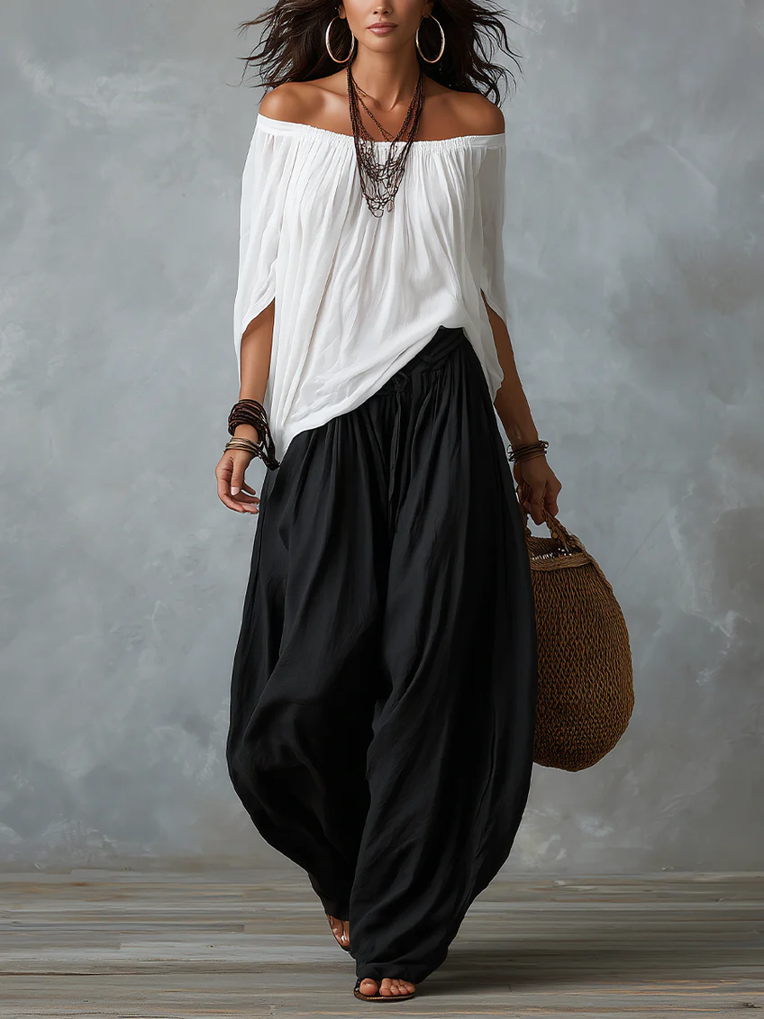 Amber | Glat Off-Shoulder Sæt