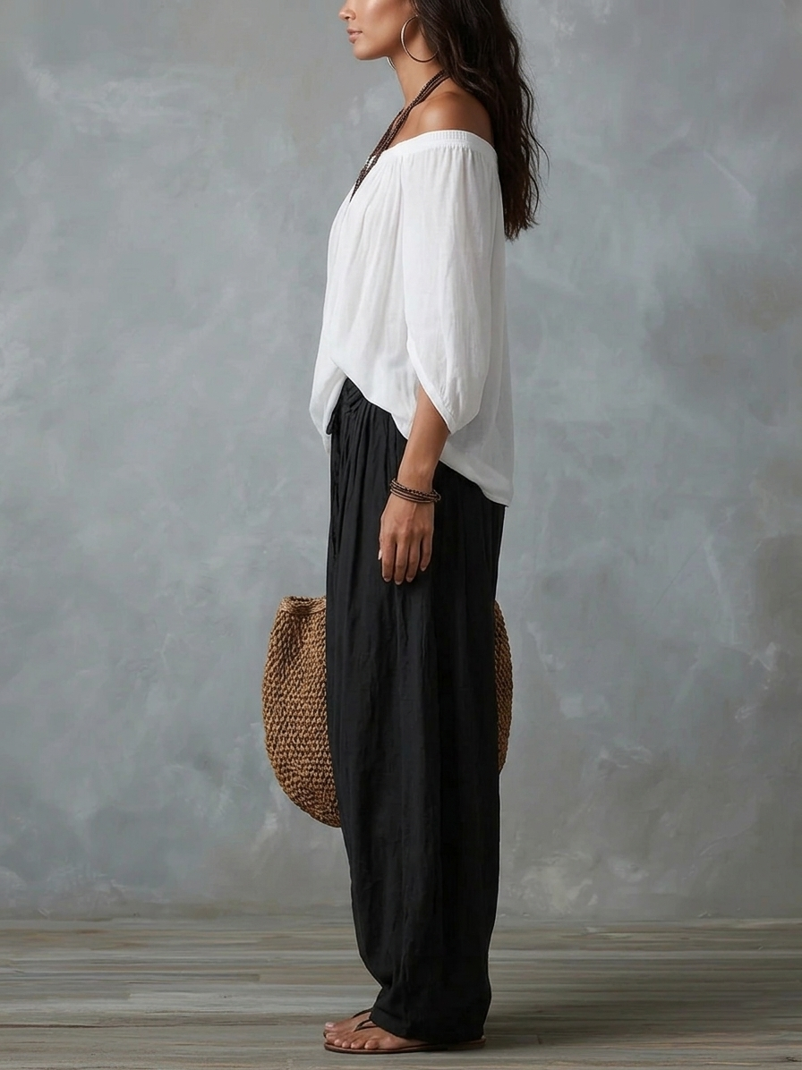 Amber | Glat Off-Shoulder Sæt