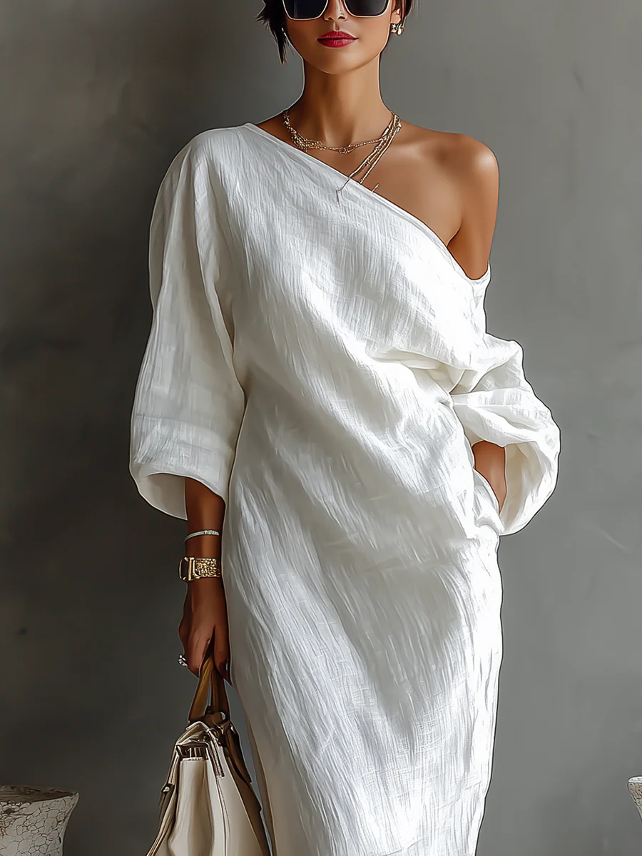 Elise | Asymmetrisk elegant maxikjole