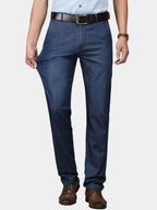 Jeans Van Rekbart Denim Med Klassisk Pasform Til Mænd