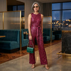 Madalena - Skinnende jumpsuit til fester: Glamour og uforglemmelig glans