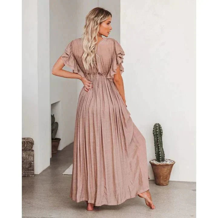 Anne™ - Maxi Taupe Ibiza Kjole