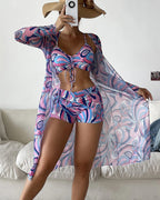 Lotte | 3-delt bikinisæt med print