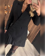 Kjole med revers og blazerlook