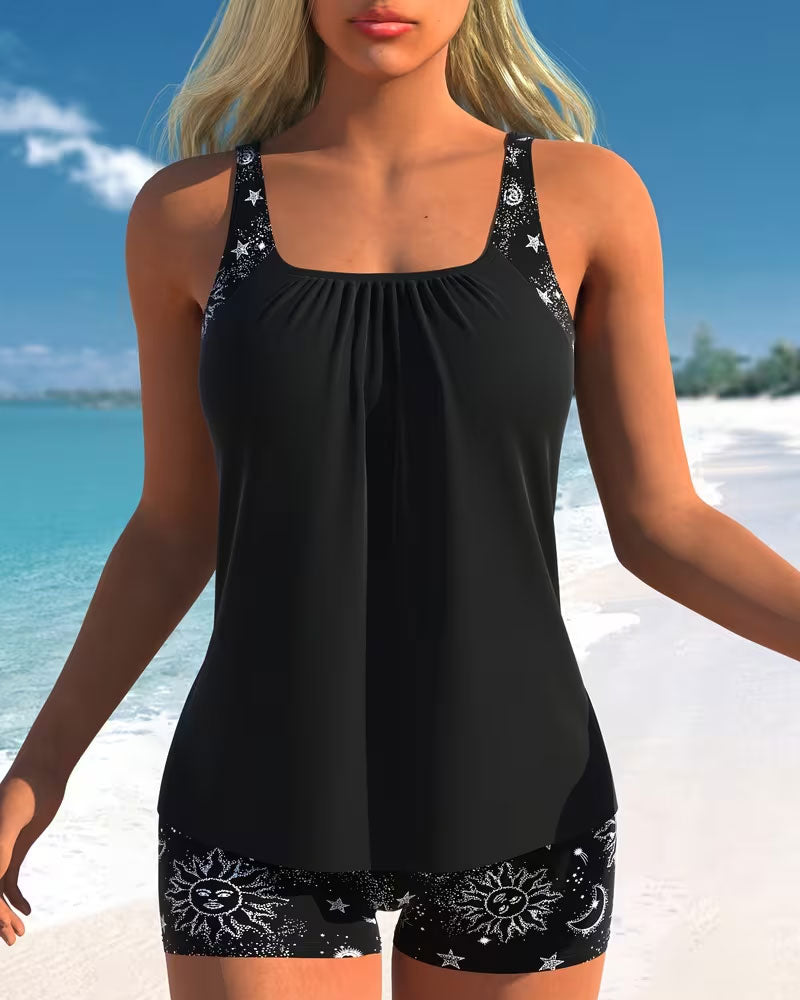 Tankini med solprint