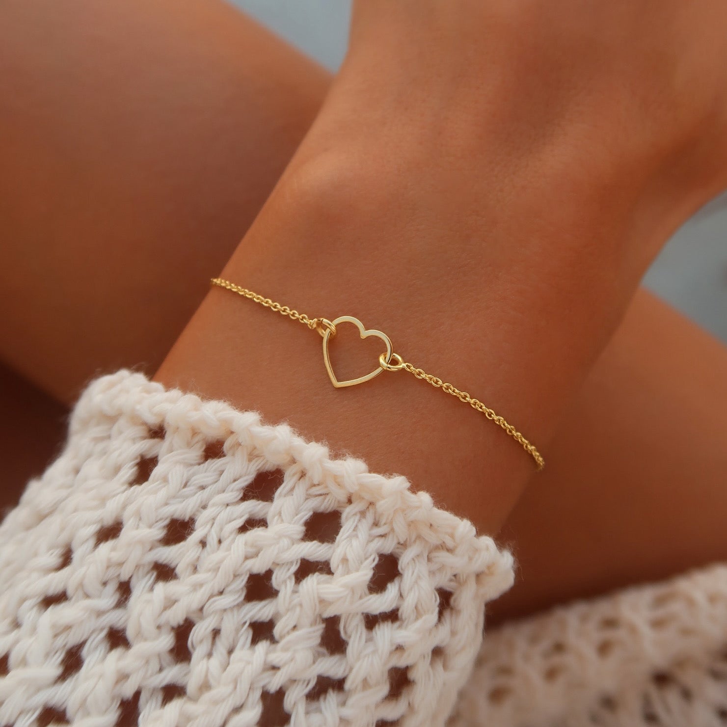 Minimalistisk Hjerte Armbånd
