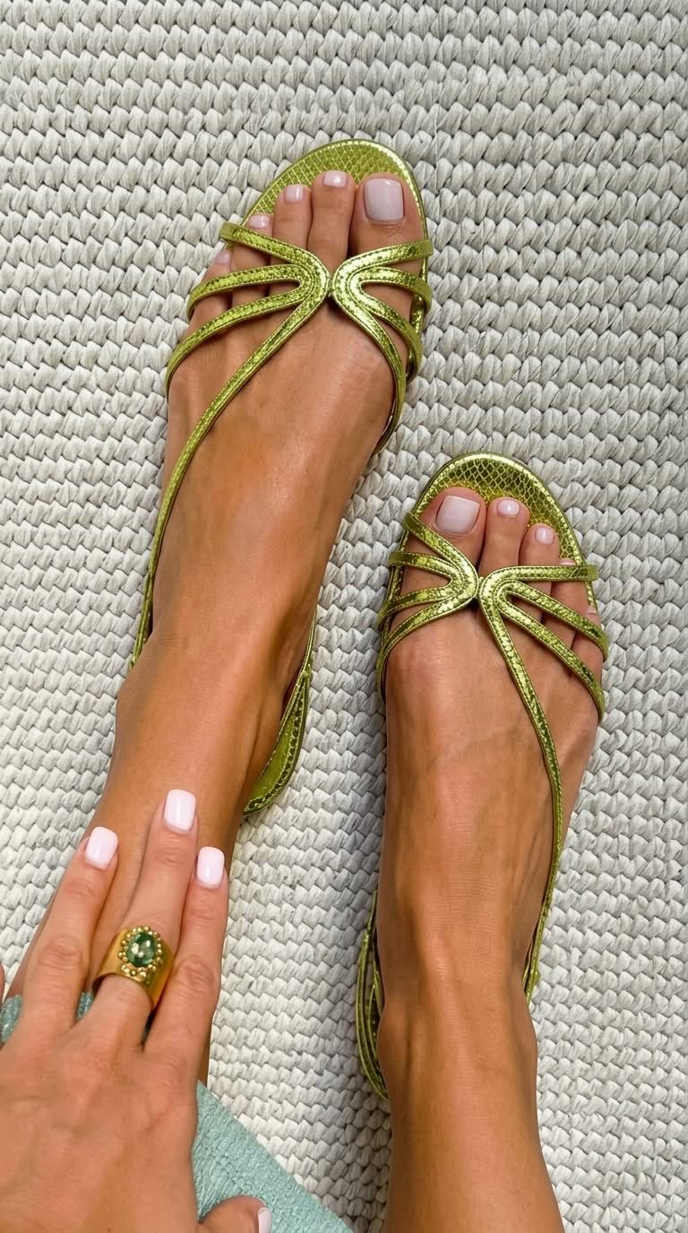 Ginevra | Gyldne Elegante Sommersandaler