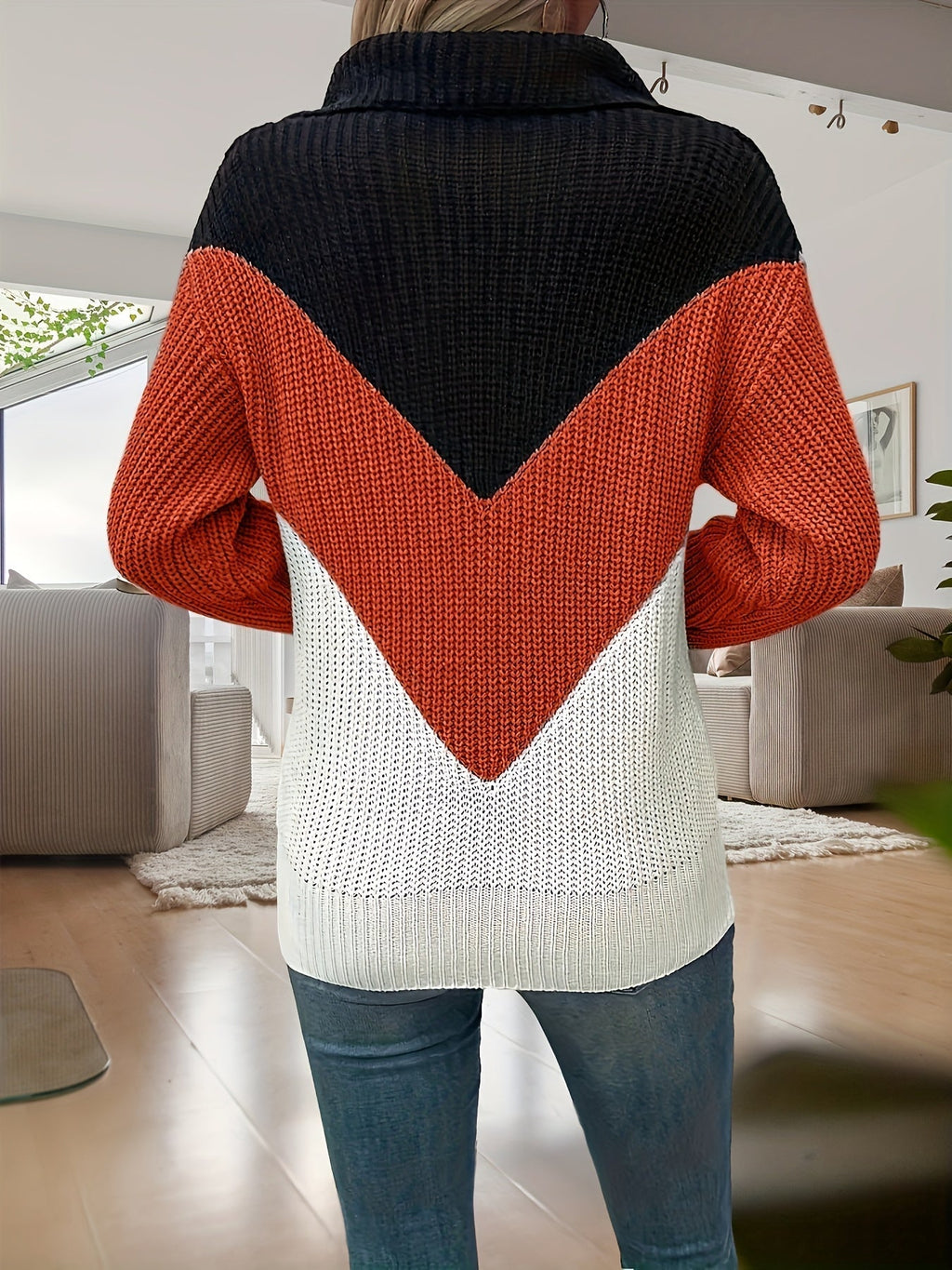 Kathrin™ – Elegant strikket sweater med lange ærmer