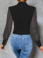 Yurelle™ – Elegant bluse med spids krave