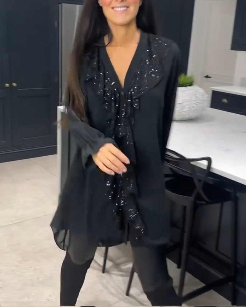 Lisa | Stilfuld bluse med flæser