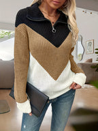 Kathrin™ – Elegant strikket sweater med lange ærmer