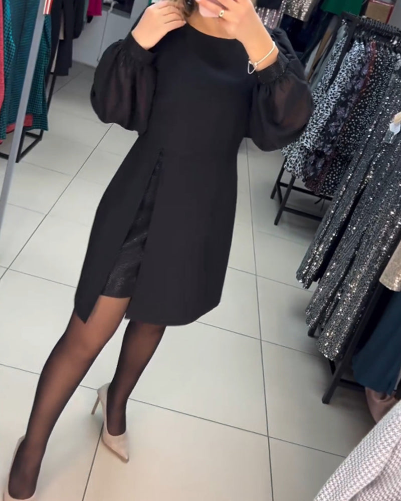Eva | Elegant ensfarvet sommerkjole
