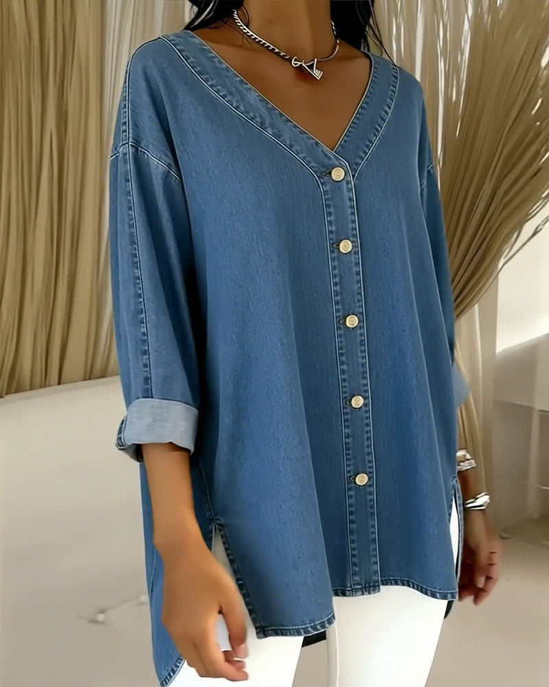 Almira™ – Elegant Denimbluse
