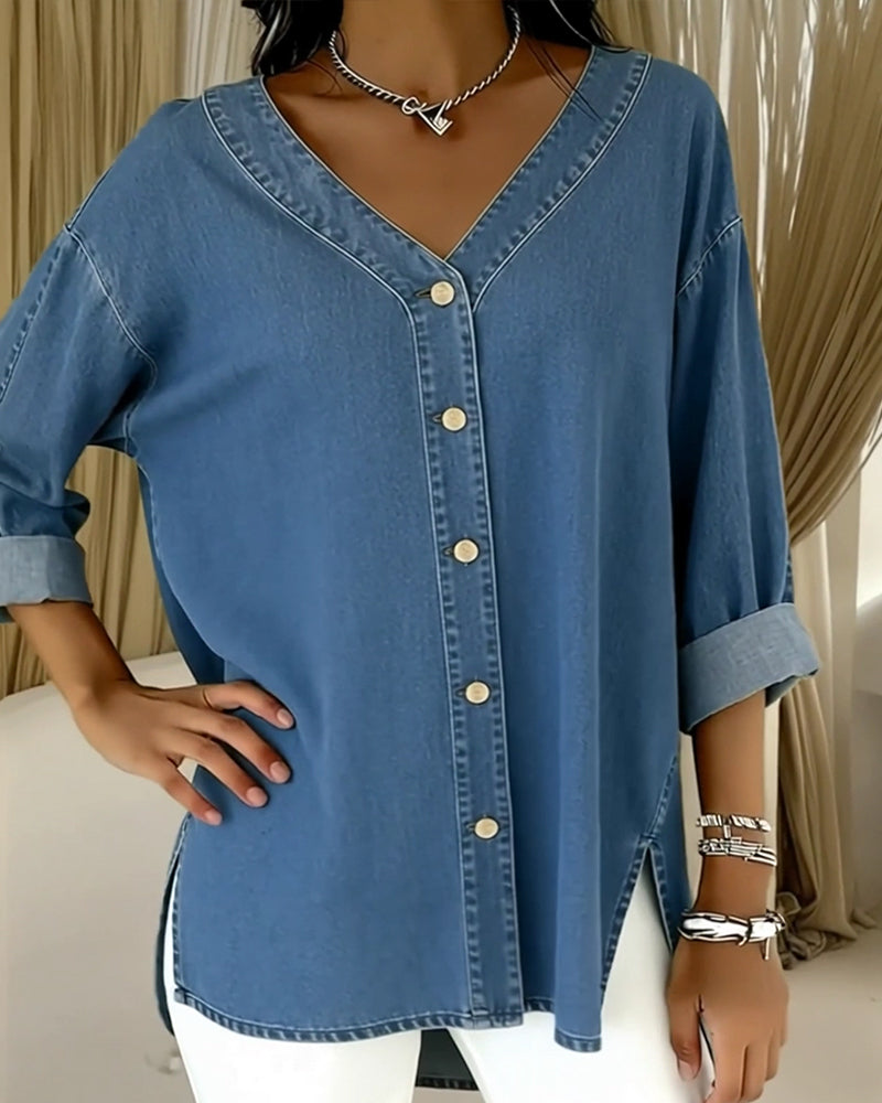 Almira™ – Elegant Denimbluse