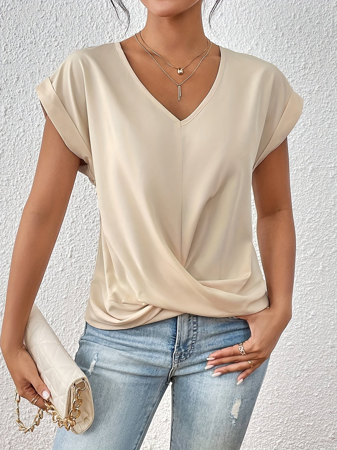 Cleo™ | Casual T-shirt med sweetheart-udskæring