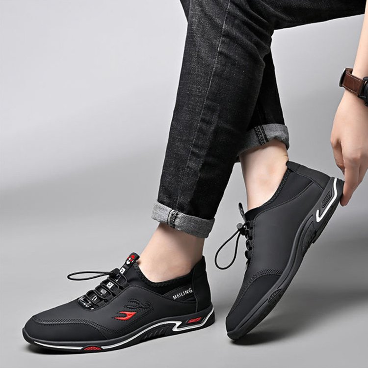 MITCHEL™ | SPORTY HERRESNEAKERS MED SKRIDSIKKER SÅL