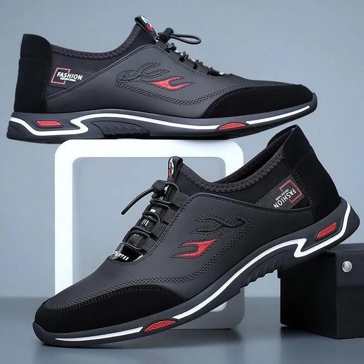 MITCHEL™ | SPORTY HERRESNEAKERS MED SKRIDSIKKER SÅL