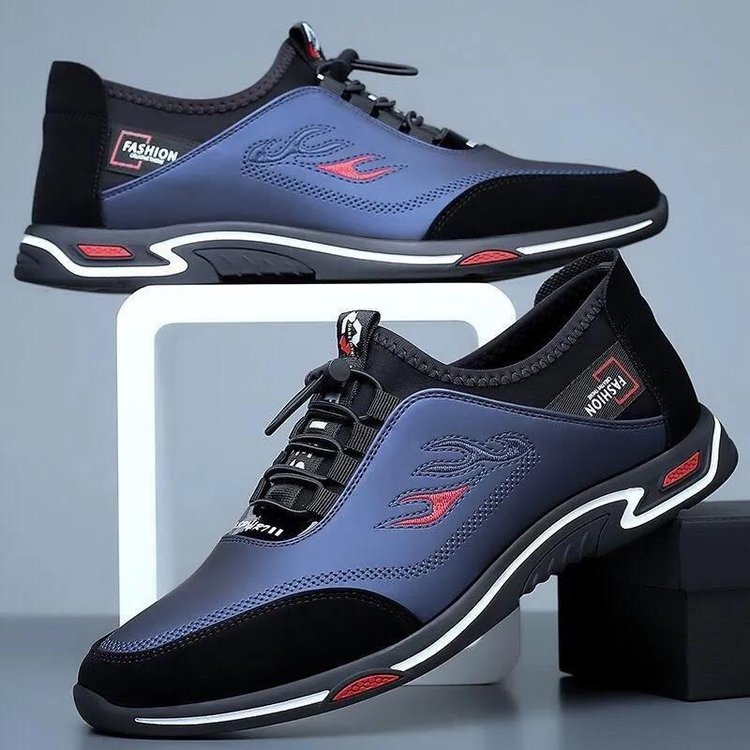 MITCHEL™ | SPORTY HERRESNEAKERS MED SKRIDSIKKER SÅL