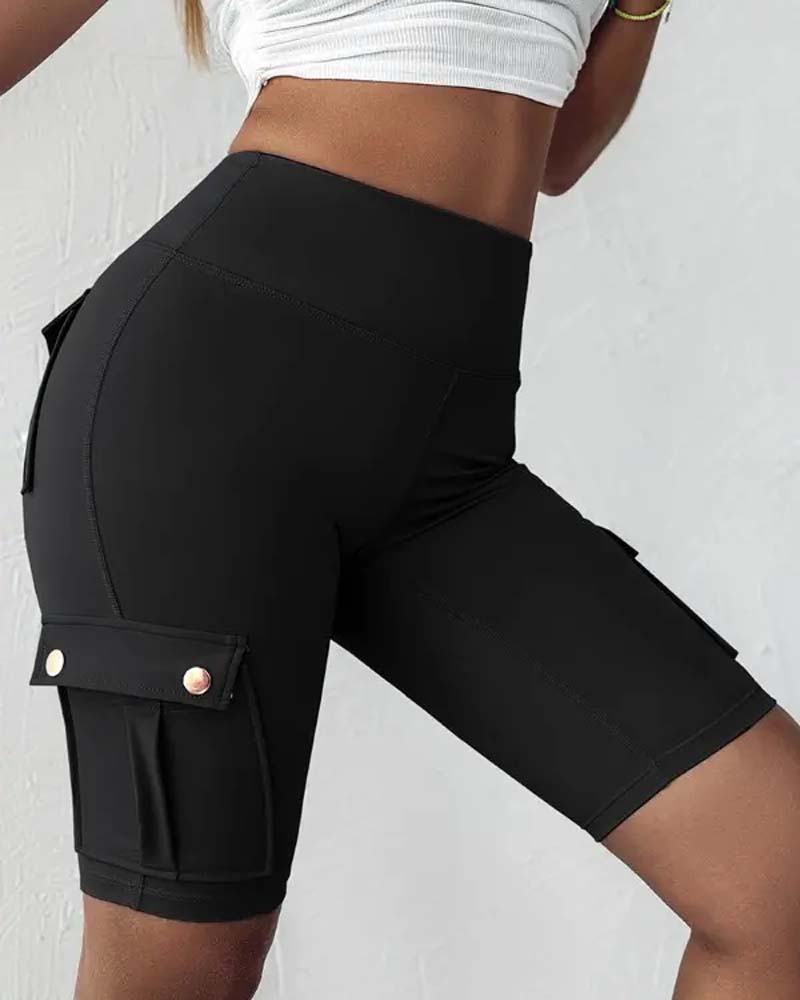 Esther | Højtaljede shorts med lommer 2+1 Gratis